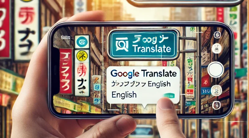 A visual representation of Google Translate in action across multiple languages.