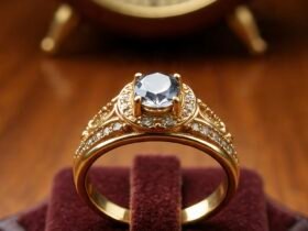 Shiny 14K gold ring with smooth polished band