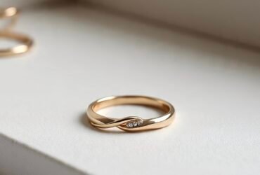 Various styles of gold rings for women including diamond, band, floral, and rose gold designs