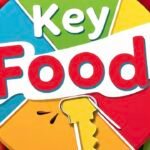 Shopper checking Key Food circular in grocery store