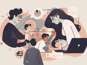 Illustration of a smartphone with chat bubbles showing safe and inappropriate messages