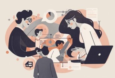 Illustration of a smartphone with chat bubbles showing safe and inappropriate messages